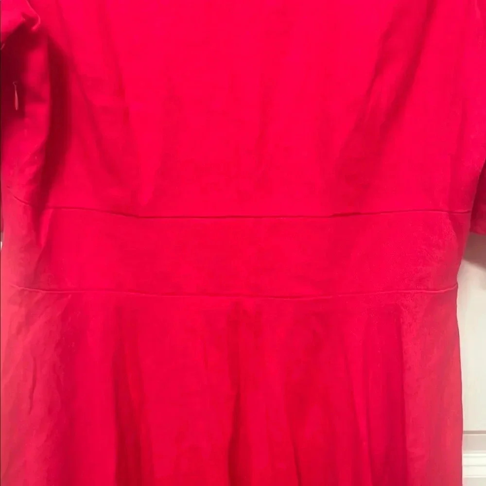 House of Harlow Pink Puff Sleeve Fit‎ Flare Linen Blend Dress Size 4 - Picture 10 of 11